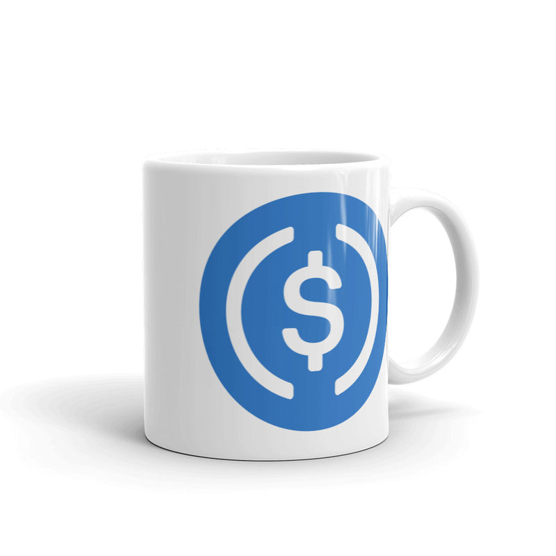 USD Coin (USDC) White Glossy Mug