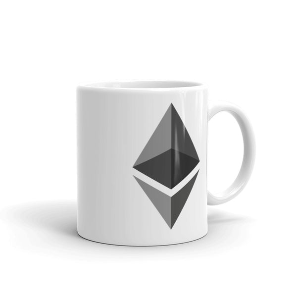 Ethereum (ETH) White Glossy Mug