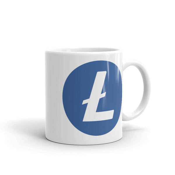 Litecoin (LTC) White Glossy Mug