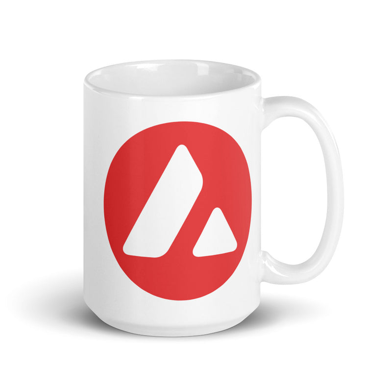 Avalanche (AVAX) White Glossy Mug