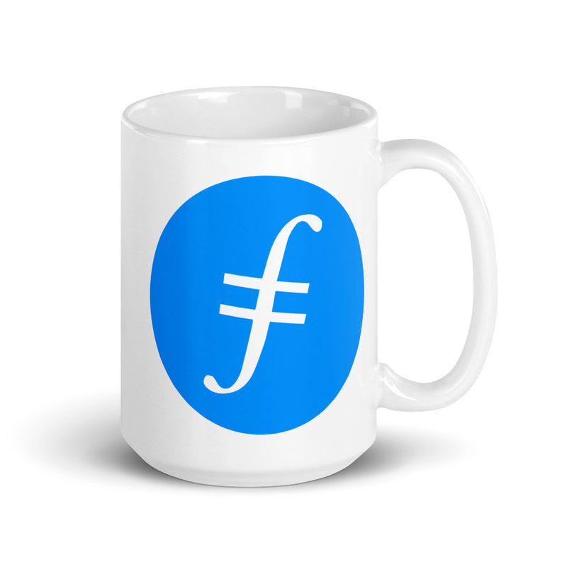 Filecoin (FIL) White Glossy Mug