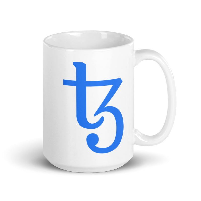 Tezos (XTZ) White Glossy Mug